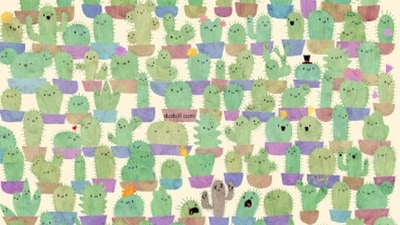 Viral Brain Teaser: Can you quickly spot an apple among cactuses? (Facebook/@thedudolf) Viral Brain Teaser: Can you quickly spot an apple among cactuses? (Facebook/@thedudolf)