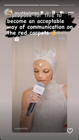 Anushka re-shared a video by Vogue.