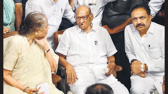 As Mr Pawar has shown time and again, it is futile to speculate on his plans, and only time will clarify his motives. For now, the grand old man of Indian politics appears to have one last ace up his sleeve. (HT PHOTO)