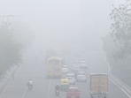 A thick layer of fog enveloped parts of the national capital. A thick layer of fog enveloped parts of the national capital.