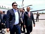 Pakistan's Foreign Minister Bilawal Bhutto Zardari lands at Goa's Dabolim to attend Shanghai Cooperation Organisation's (SCO) foreign ministers' meeting, on Thursday. (ANI Photo)