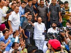 Nationalist Congress Party's (NCP) Sharad Pawar interacts with party workers and supporters during their 'dharna' urging Pawar to withdraw his resignation from the post of party president, at YB Chavan Centre in Mumbai Nationalist Congress Party's (NCP) Sharad Pawar interacts with party workers and supporters during their 'dharna' urging Pawar to withdraw his resignation from the post of party president, at YB Chavan Centre in Mumbai