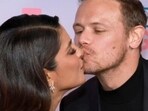 Priyanka Chopra arrived with Nick Jonas at the Love Again premiere; Priyanka and Sam Heughan greet each other with kisses. Priyanka Chopra arrived with Nick Jonas at the Love Again premiere; Priyanka and Sam Heughan greet each other with kisses.