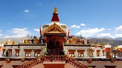 Hemis Monastery, Ladakh: One of the largest and most famous monasteries in Ladakh. It is known for its colorful festivals, ancient thangkas, and rare Buddhist artifacts. (Pinterest) Hemis Monastery, Ladakh: One of the largest and most famous monasteries in Ladakh. It is known for its colorful festivals, ancient thangkas, and rare Buddhist artifacts. (Pinterest)
