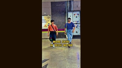 A grab from the Insta video shared by Delhiites Sameer Khan and Bhavya Kumar, which has received more than 8 lakh views so far.
