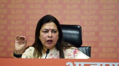 Union Minister of State for External Affairs and Culture and BJP MP Meenakashi Lekhi addresses a press conference, at the party headquarters, in New Delhi on Thursday. (ANI Photo) Union Minister of State for External Affairs and Culture and BJP MP Meenakashi Lekhi addresses a press conference, at the party headquarters, in New Delhi on Thursday. (ANI Photo)