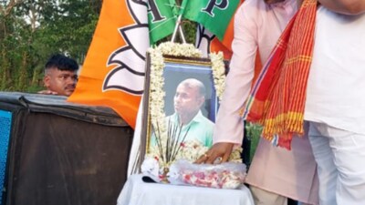 According to family members, BJP leader Bjioy Krishna Bhunia was abducted and killed by TMC-backed goons on Monday (Twitter/@SuvenduWB) According to family members, BJP leader Bjioy Krishna Bhunia was abducted and killed by TMC-backed goons on Monday (Twitter/@SuvenduWB)