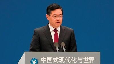 Chinese Foreign Minister Qin Gang attends the opening ceremony of the Lanting Forum in Shanghai, China in April 2023. (REUTERS) Chinese Foreign Minister Qin Gang attends the opening ceremony of the Lanting Forum in Shanghai, China in April 2023. (REUTERS)