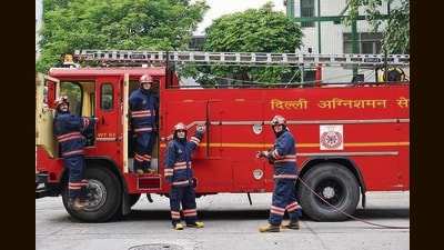 Fire operators Amit Rana, Neeraj Sehrawat, Sarvesh Dhaka and Ashish Malik are some of the young members of Delhi Fire Service. (Photos: Gokul VS/HT)
