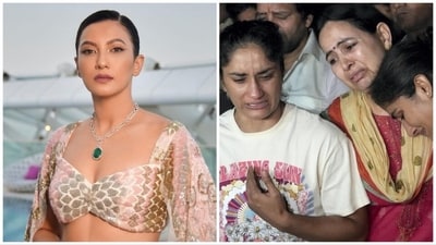 Gauahar Khan shared Vinesh Phogat's crying video, and asked people to listen to what the protesting wrestlers are saying. Gauahar Khan shared Vinesh Phogat's crying video, and asked people to listen to what the protesting wrestlers are saying.