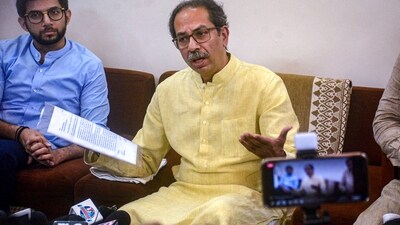 Uddhav Thackeray on Thursday spoke to the media in Mumbai, the first time after Sharad Pawar's resignation from the post of the party chief. (PTI) Uddhav Thackeray on Thursday spoke to the media in Mumbai, the first time after Sharad Pawar's resignation from the post of the party chief. (PTI)