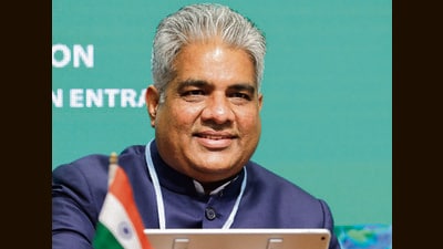 Union environment minister Bhupender Yadav represented India at the Petersberg Climate Dialogue. (REUTERS) Union environment minister Bhupender Yadav represented India at the Petersberg Climate Dialogue. (REUTERS)