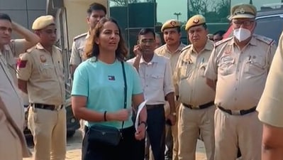 Wrestler Geeta Phogat said she had been stopped from visiting other wrestlers protesting against WFI chief Brij Bhushan Singh at Delhi's Jantar Mantar. (ANI) Wrestler Geeta Phogat said she had been stopped from visiting other wrestlers protesting against WFI chief Brij Bhushan Singh at Delhi's Jantar Mantar. (ANI)
