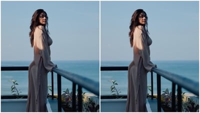 Styled by fashion stylist Sheefa J Gilani, Mrunal wore her tresses open in a dewy wavy look as she posed for the pictures. (Instagram/@mrunalthakur) Styled by fashion stylist Sheefa J Gilani, Mrunal wore her tresses open in a dewy wavy look as she posed for the pictures. (Instagram/@mrunalthakur)
