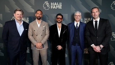 Ranveer Singh (middle) with PL legends during his visit to the UK Ranveer Singh (middle) with PL legends during his visit to the UK