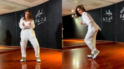 The image, taken from the viral video, shows Umang Shandilya Dosanjh dancing to Selena Gomez and Rema’s Calm Down. (Instagram/@umangshandilya) The image, taken from the viral video, shows Umang Shandilya Dosanjh dancing to Selena Gomez and Rema’s Calm Down. (Instagram/@umangshandilya)