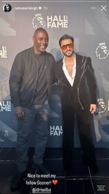 Ranveer and Idris at the event. Ranveer and Idris at the event.