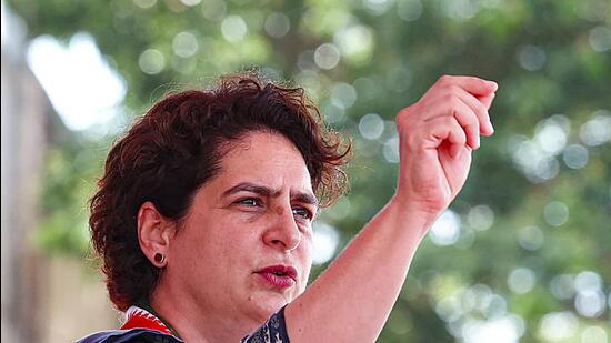 BJP government is known as “40% commission government” which is “shameful”, said Priyanka Gandhi Vadra on Thursday. (PTI)