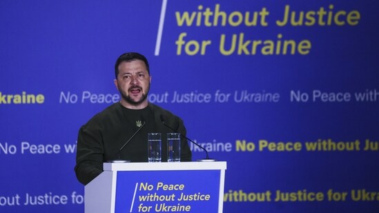 On a visit to Helsinki on Wednesday, Zelenskyy told reporters: “We didn’t attack Putin. We leave it to (the) tribunal” — an apparent reference to the ICC. (AP)