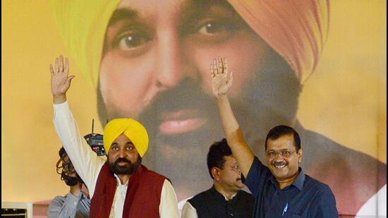 Punjab chief minister Bhagwant Mann and AAP national convener Arvind Kejriwal will dedicate 80 more Aam Aadmi Clinics to the people of state on Friday at an event in Ludhiana. (ANI file photo)