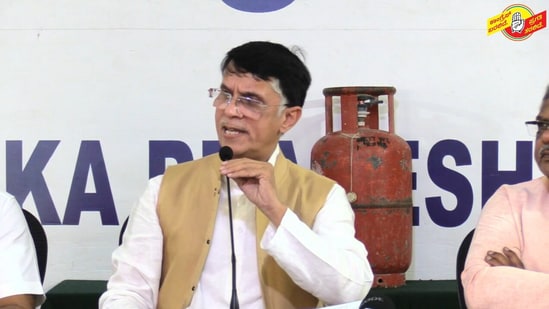 AICC Media and Publicity Department's Chairperson, Pawan Khera, on Thursday questioned PM Modi over his 'Bajrangbali' chants amid the row over Congress' manifesto. AICC Media and Publicity Department's Chairperson, Pawan Khera, on Thursday questioned PM Modi over his 'Bajrangbali' chants amid the row over Congress' manifesto.
