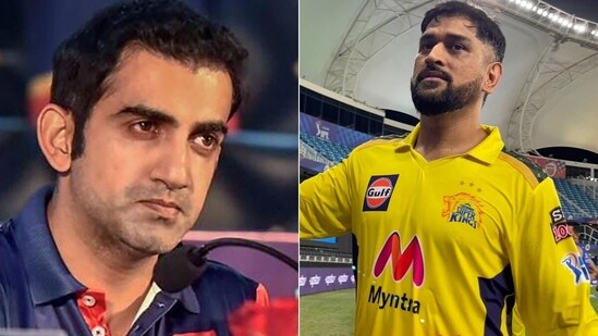 Gautam Gambhir and MS Dhoni. (IPL)