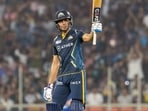 Shubman Gill celebrates his half-century against Mumbai Indians
Shubman Gill celebrates his half-century against Mumbai Indians
