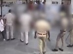 The purported CCTV video of the body of gangster Tillu Tajpuriya being dragged by cops inside Tihar jail. 