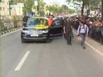 PM Modi holds a road show in Tumakuru