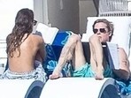 Brad and his new girlfriend Ines de Ramon spotted sunbathing in Mexico where they spent New Year 's Eve. Brad and his new girlfriend Ines de Ramon spotted sunbathing in Mexico where they spent New Year 's Eve.