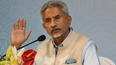 External affairs minister S Jaishankar addresses a press conference at the end of the Shanghai Cooperation Organization (SCO) council of foreign ministers' meeting in Goa on Friday (AP) External affairs minister S Jaishankar addresses a press conference at the end of the Shanghai Cooperation Organization (SCO) council of foreign ministers' meeting in Goa on Friday (AP)