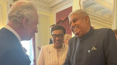 Vice-president Jagdeep Dhankhar meets King Charles ahead of coronation.