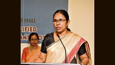 KK Shailaja, popularly known as Shailaja Teacher (Wikimedia Commons) KK Shailaja, popularly known as Shailaja Teacher (Wikimedia Commons)