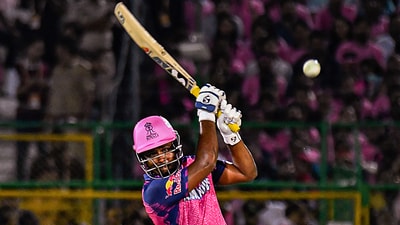 Initially, RR were bowled out for 118 in 17.5 overs, despite a quickfire knock by Sanju Samson (30). (PTI) Initially, RR were bowled out for 118 in 17.5 overs, despite a quickfire knock by Sanju Samson (30). (PTI)