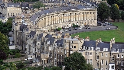 Royal Crescent is seen. Royal Crescent is seen.
