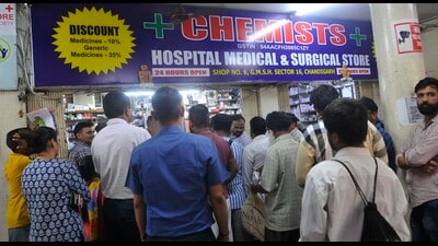 The chemist shop had been allotted to Sunil Kumar Jain on lease for only two years through an auction in 1993. (HT FIle Photo) The chemist shop had been allotted to Sunil Kumar Jain on lease for only two years through an auction in 1993. (HT FIle Photo)