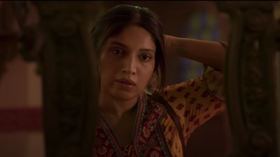 Afwah movie review: Bhumi Pednekar in a still from the film.