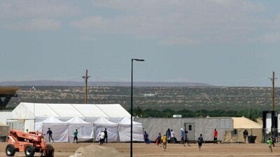 View of a temporary detention centre for illegal immigrant children and teenagers at Tornillo, Texas, US near the Mexico-US border. (AFP File Photo) View of a temporary detention centre for illegal immigrant children and teenagers at Tornillo, Texas, US near the Mexico-US border. (AFP File Photo)