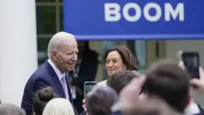 US president Joe Biden and vice president Kamala Harris