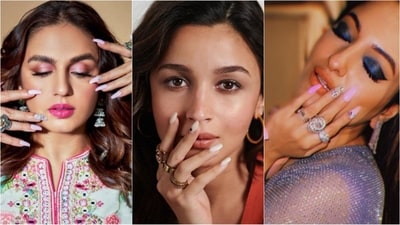 Bollywood celebrities are known for their impeccable style and fashion sense, and their nail art is no exception. From bold and colourful designs to elegant and minimalistic styles, these stars never fail to impress. From Alia Bhatt to Sonakshi Sinha, let's take a look at some of the most inspiring and unique nail art ideas from Bollywood celebrities, perfect for anyone looking to elevate their nail game. (Instagram) Bollywood celebrities are known for their impeccable style and fashion sense, and their nail art is no exception. From bold and colourful designs to elegant and minimalistic styles, these stars never fail to impress. From Alia Bhatt to Sonakshi Sinha, let's take a look at some of the most inspiring and unique nail art ideas from Bollywood celebrities, perfect for anyone looking to elevate their nail game. (Instagram)