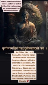 To mark Buddha Purnima 2023, Kangana Ranaut took to Instagram Stories. To mark Buddha Purnima 2023, Kangana Ranaut took to Instagram Stories.