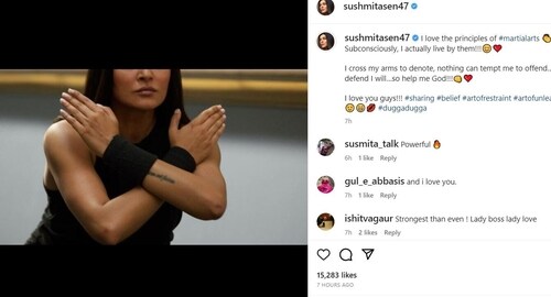 A glimpse of Sushmita's post.