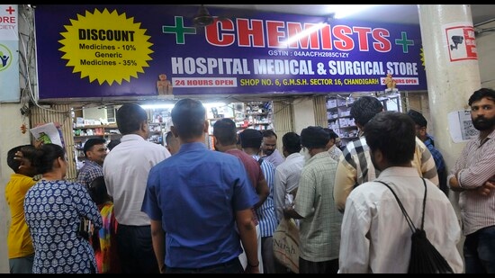 The chemist shop had been allotted to Sunil Kumar Jain on lease for only two years through an auction in 1993. (HT FIle Photo)