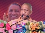 Uttar Pradesh chief minister Yogi Adityanath targeted Congress on 'proposing to ban' Bajrang Dal in Karnataka.(Ashok Dutta)