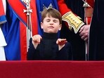 Prince Louis on the Buckingham Palace balcony following Britain's King Charles' coronation ceremony in London.