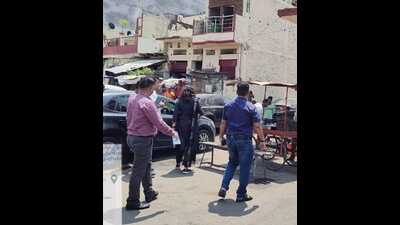 A team of officials led by Sanjay Kumar, additional district magistrate (finance and revenue), and Meenakshi Pandey, nodal officer, walked from Chauka Ghat to Namo Ghat and made people aware about the event. (HT Photo) A team of officials led by Sanjay Kumar, additional district magistrate (finance and revenue), and Meenakshi Pandey, nodal officer, walked from Chauka Ghat to Namo Ghat and made people aware about the event. (HT Photo)