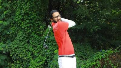 Chandigarh’s Karandeep Kochhar in action at the Korea Golf meet. (HT Photo)