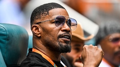 US actor Jamie Foxx attends the men's quater-final match between Christopher Eubanks of the US and Daniil Medvedev of Russia at the 2023 Miami Open at Hard Rock Stadium in Miami Gardens, (AFP) US actor Jamie Foxx attends the men's quater-final match between Christopher Eubanks of the US and Daniil Medvedev of Russia at the 2023 Miami Open at Hard Rock Stadium in Miami Gardens, (AFP)