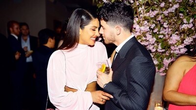 Taking to Instagram, Priyanka Chopra shared several photos with her family. In a loved-up picture, the actor and Nick Jonas smiled at each other. 