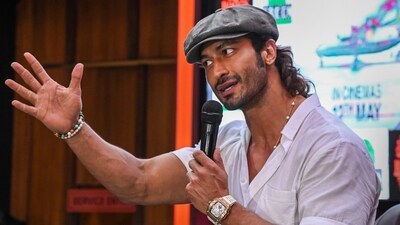 Vidyut Jammwal during the promotion of his upcoming movie IB71. (PTI) Vidyut Jammwal during the promotion of his upcoming movie IB71. (PTI)